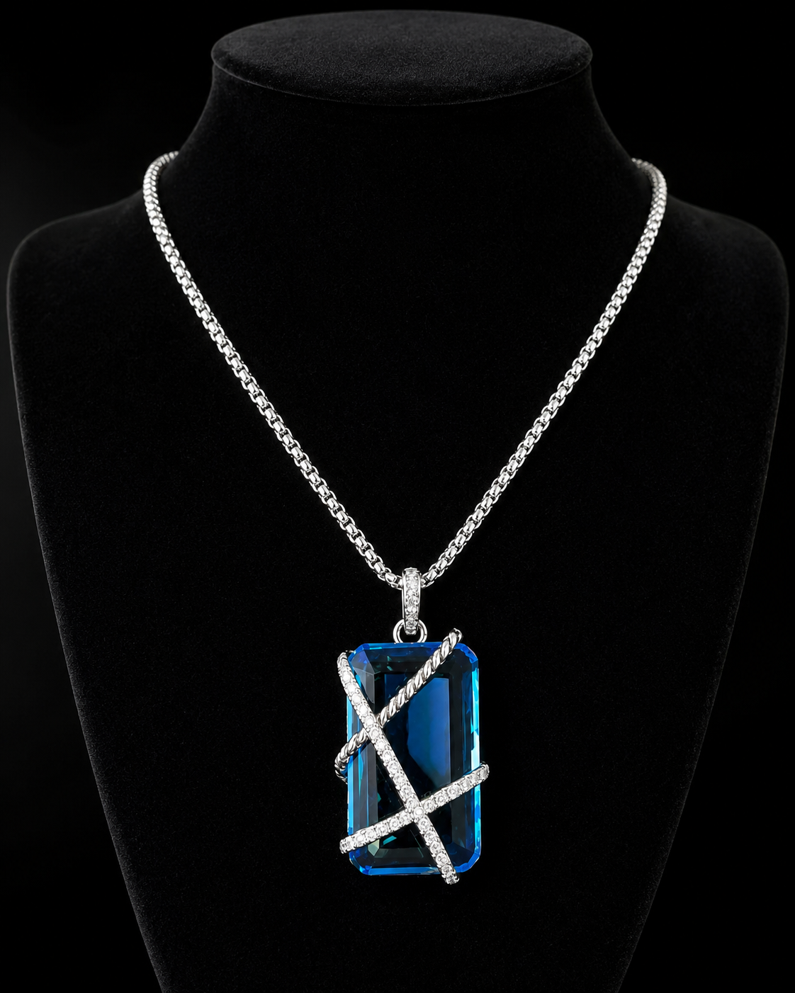 David yurman blue crystal necklace