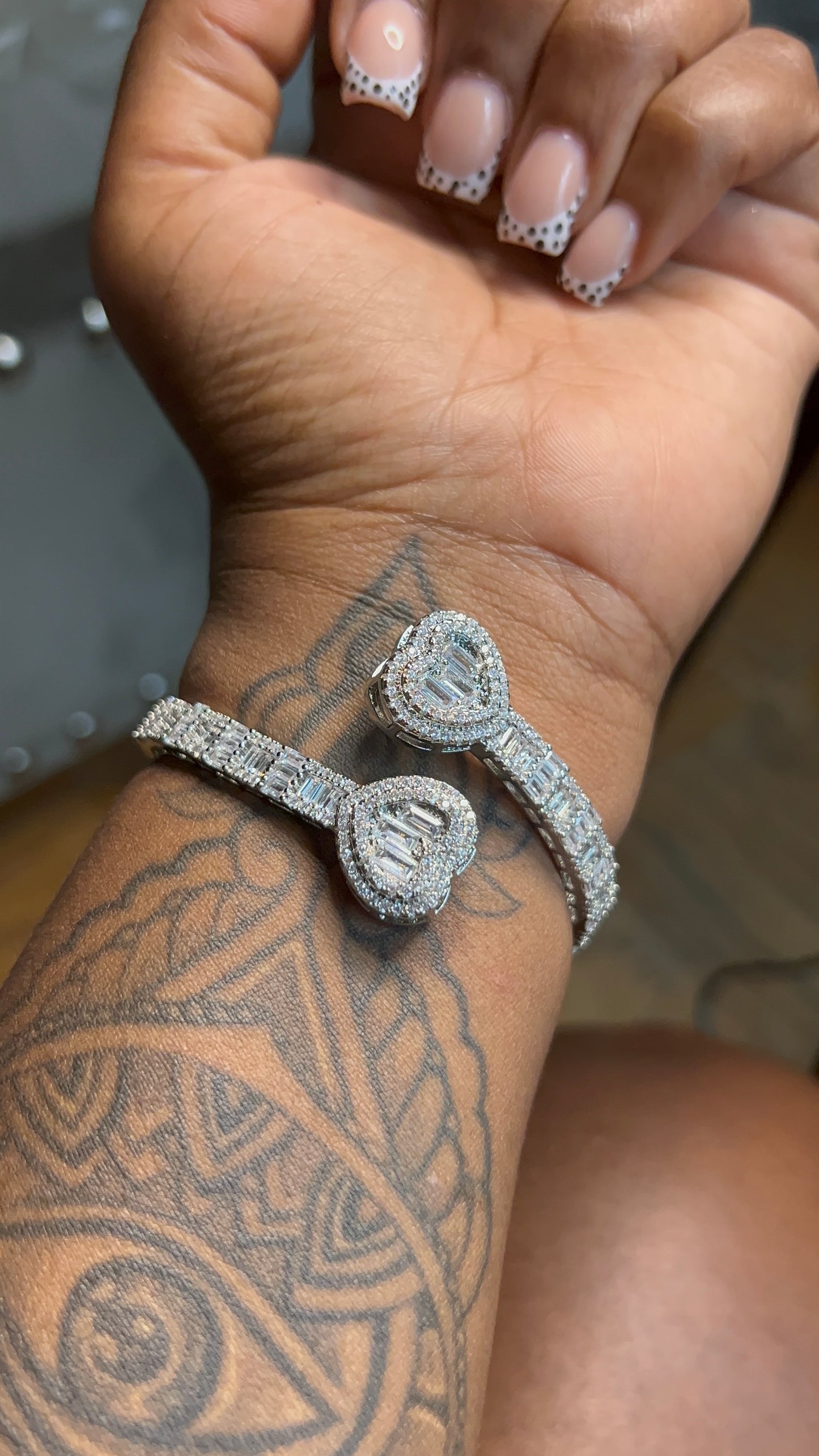 Princess Diamond Heart Bangle