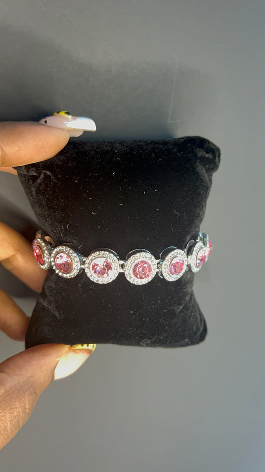 Pink halo bracelet