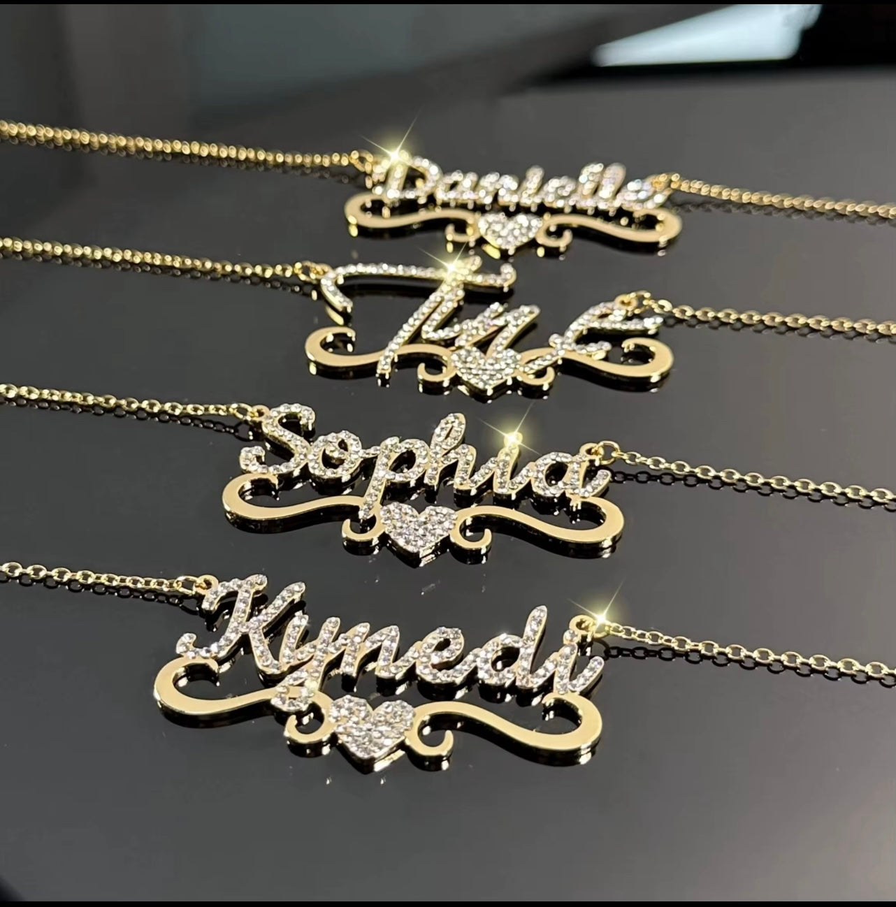 Customized name gold necklace