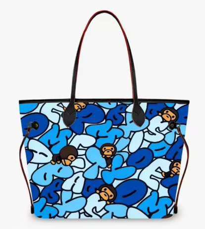 Blue Pop Art Tote Bag set with matching card holder