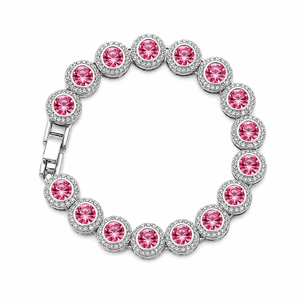 Pink halo bracelet