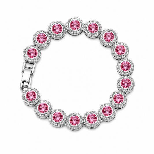 Pink halo bracelet