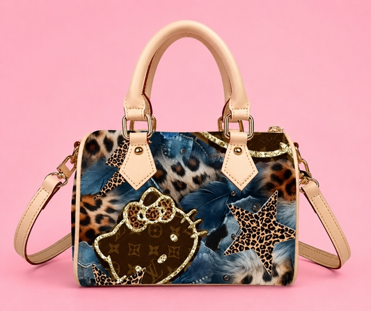 Leopard Luxe Hello Kitty Bag set with matching card holder