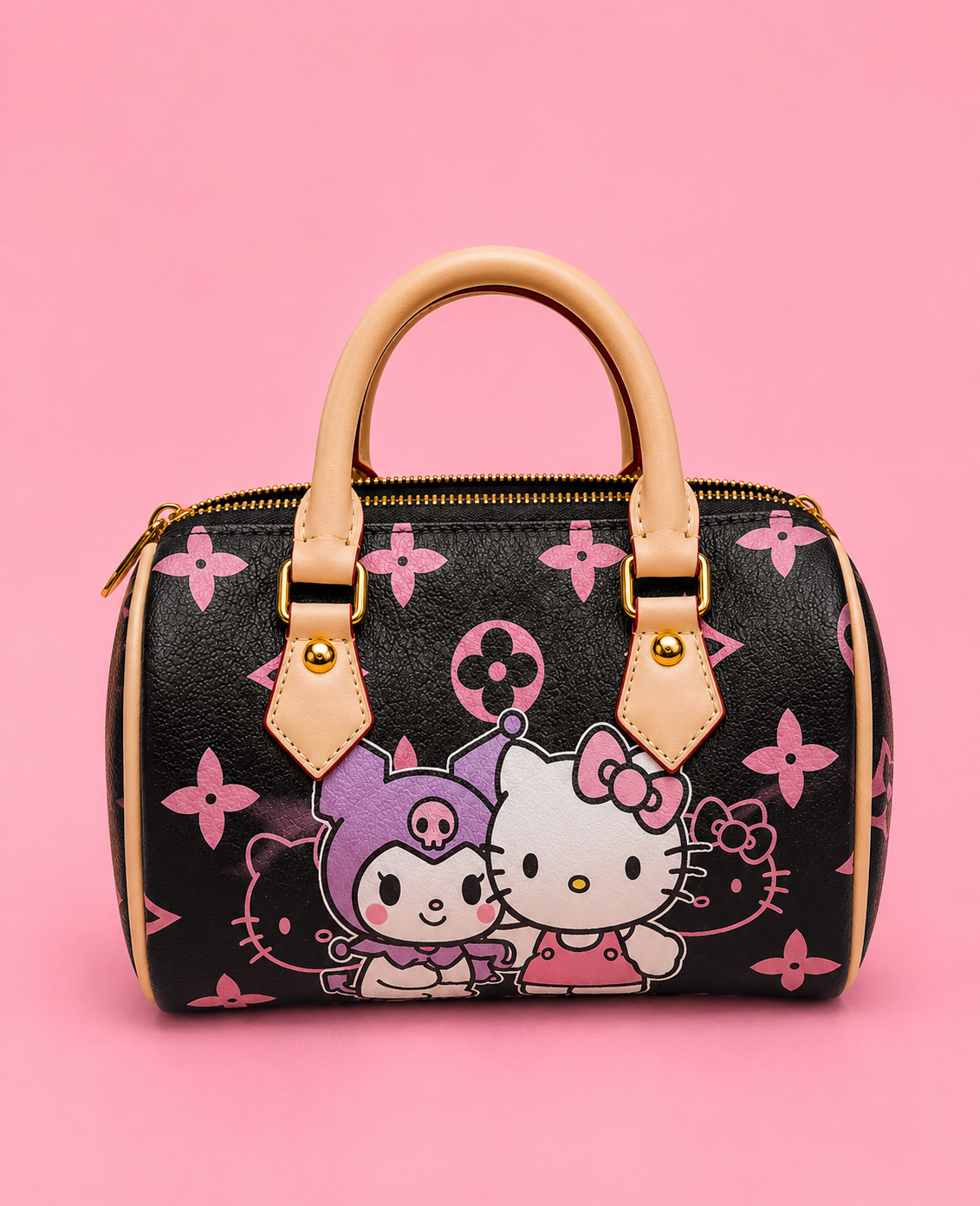 Hello kitty and kuromi bag set with matching card holder